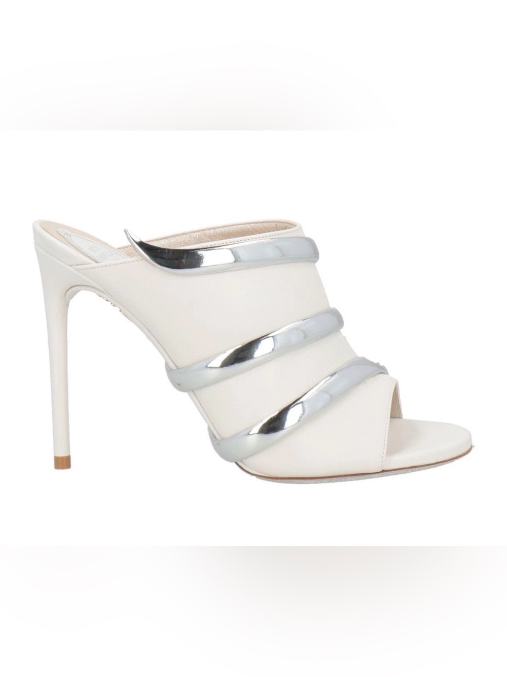 RENE CAOVILLA Leather Mule Sandals US7 UK4 EU37 $1370 NIB